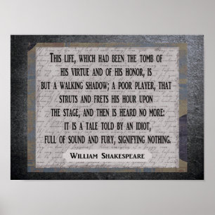 Poster Un conte raconté par un idiot — Art Print -Shakesp