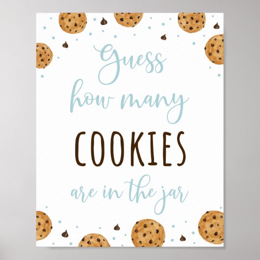 Poster Un Cookie Doux Anniversaire Devine Combien De Jeu (Devant)