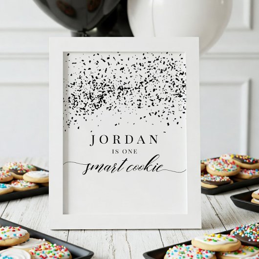 Poster Un Cookie Smart Graduation Party Favoriser le sign