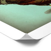 Poster Un coq Brown Vintage (Coin)