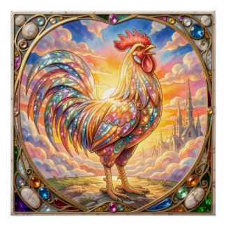 Poster Un coq éthéré
