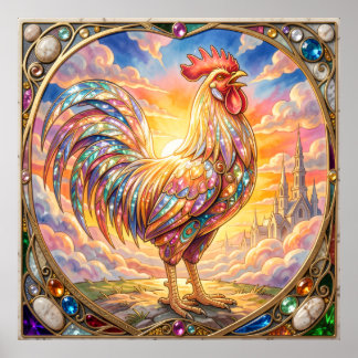 Poster Un coq éthéré