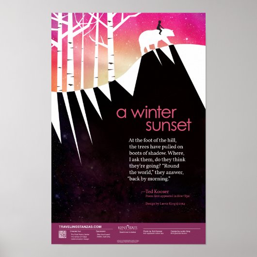 Poster Un coucher de soleil hivernal (Devant)