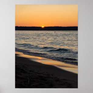 Poster Un coucher de soleil sur la route