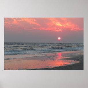 Poster Un coucher du soleil parfait - île de chêne,