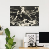 Poster Un coup d'arrêt - George Bellows - 1921 (Bureau à domicile)