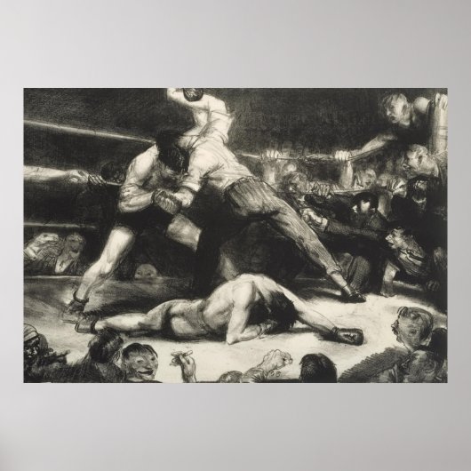 Poster Un coup d'arrêt - George Bellows - 1921 (Devant)