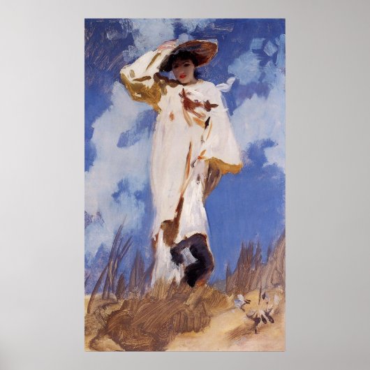 Poster Un coup de vent par John Singer Sargent (Devant)