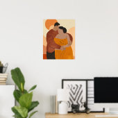Poster Un couple incarnant l'art Abstrait (Bureau à domicile)