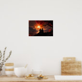 Poster Un couple regarde le coucher de soleil Ensemble (Cuisine)