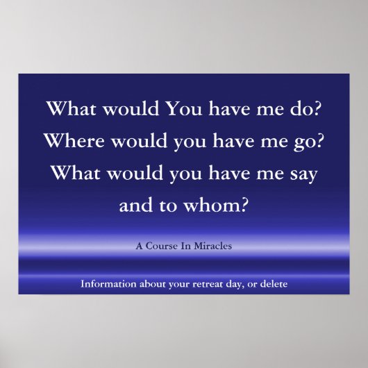 Poster Un Cours En Miracles poster, Citation Spirituelle (Devant)