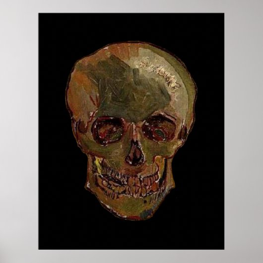Poster Un crâne par Vincent van Gogh (Devant)