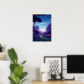 Poster Un crépuscule mystique, une vue d'en haut (Bureau à domicile)