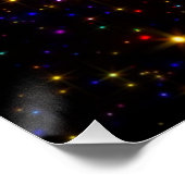 Poster Un cube fractal métallique avec des explosions d'é (Coin)
