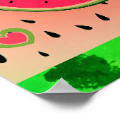 Poster Un Dans Un Melon Watermelon Graines Pastel Green P (Coin)