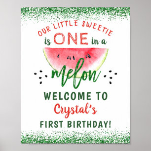 Poster Un dans une Parties scintillant Melon Watermelon P