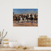 Poster Un Dash pour le Bois par Frederic Remington (Cuisine)