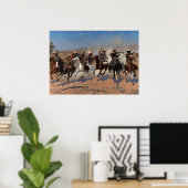 Poster Un Dash pour le Bois par Frederic Remington (Bureau à domicile)