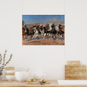 Poster Un Dash pour le Bois par Frederic Remington (Cuisine)