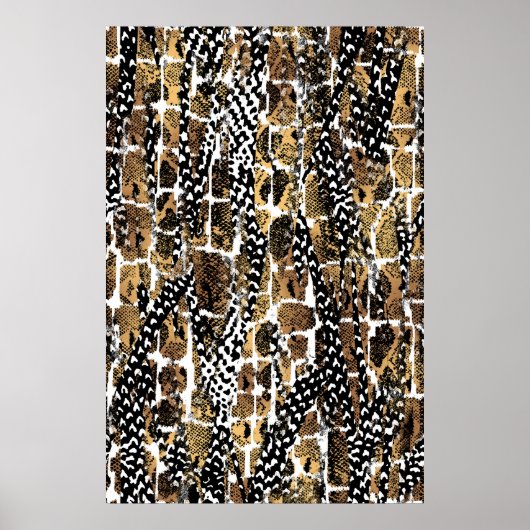 Poster Un design abstrait qui transforme une peau d'anima (Devant)