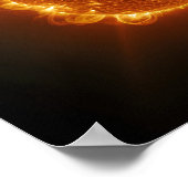 Poster Un design avec vue sur le Soleil depuis l'espace (Coin)