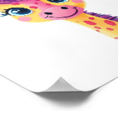 Poster Un design gai et fantaisiste d'une jeune girafe (Coin)