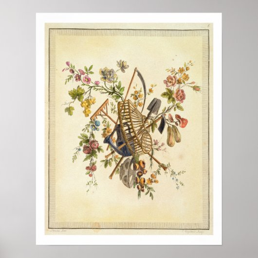 Poster Un design textile de jardin, de 'Oeuvre nomun (Devant)