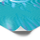 Poster Un design textile dynamique avec violet et turq (Coin)