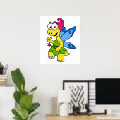 Poster Un Dessin Fairysaur Dinosaur. (Bureau à domicile)