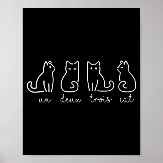 Poster Un Deux Trois Cat Abstrait Français Kitty (Devant)