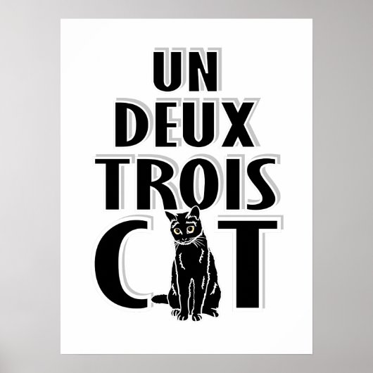 Poster Un Deux Trois Cat French Cats (Devant)