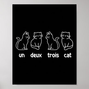 Poster Un Deux Trois Cat - Propriétaire Français Amoureux