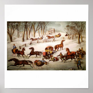 Poster Un déversement sur l'affiche de neige