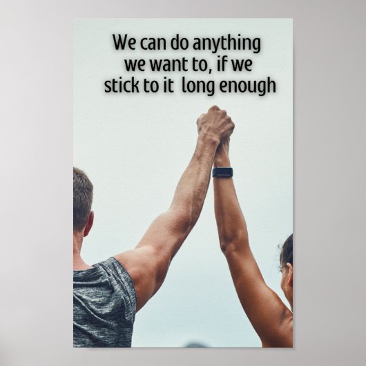 Poster Un devis inspirant pour vous pouvez faire n'import (Devant)