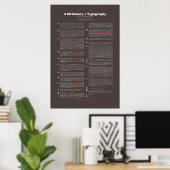 Poster Un dictionnaire de typographie - Tous les mots (Bureau à domicile)