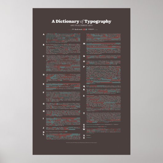 Poster Un dictionnaire de typographie - Tous les mots (Devant)