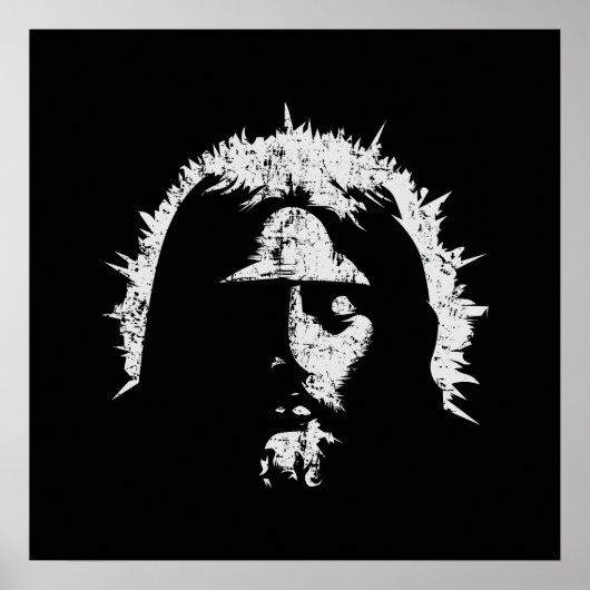 Poster Un Dieu | Visage de Jésus (Devant)