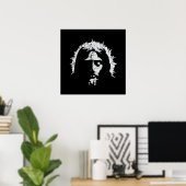 Poster Un Dieu | Visage de Jésus (Bureau à domicile)