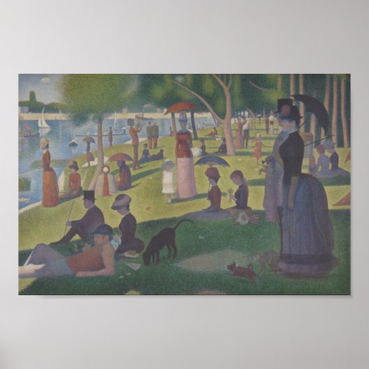 Poster Un dimanche à La Grande Jatte par Seurat Wall Art (Devant)