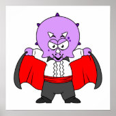 Poster Un Dinosaure De Ceratops Habillé Comme Comte Dracu (Devant)