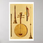 Poster Un dizi, un sona, un yueqin, chinois, un japonais