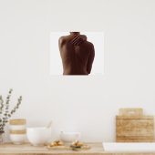 Poster Un dos nu de femme d'une main tendant (Cuisine)