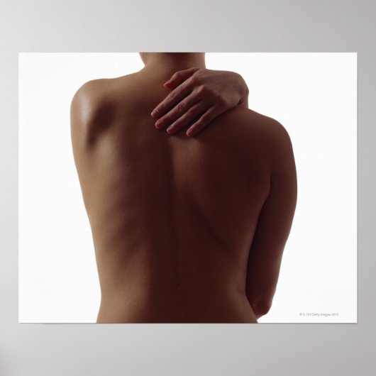 Poster Un dos nu de femme d'une main tendant (Devant)