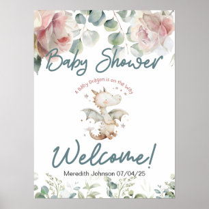 Poster Un Dragon Bébé est sur le chemin Baby Welcome pann