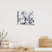 Poster Un dragon dans un atelier (Cuisine)