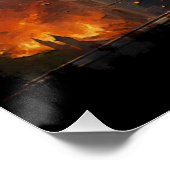 Poster Un dragon écossais rouge réchauffe Londres (Coin)