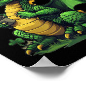 Poster Un dragon joyeux dans un look de St-Patrick (Coin)