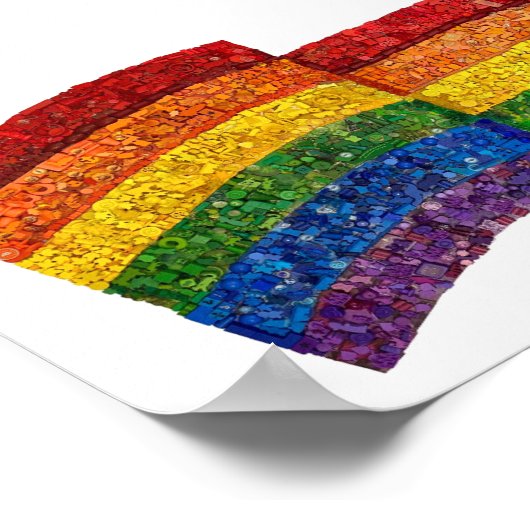 Poster Un drapeau de fierté fabriqué à partir de composan (Coin)