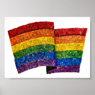 Poster Un drapeau de fierté fait à partir des composants