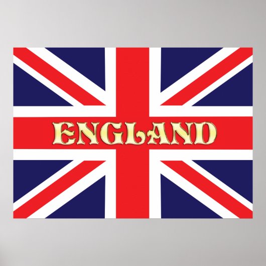 Poster Un drapeau d'Union Jack avec l'Angleterre en face (Devant)